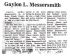 Messersmith, Gaylon LaMar (1 November 1931 - 21 May 1966) Messersmith, Gaylon LaMar (1 November 1931 - 21 May 1966)